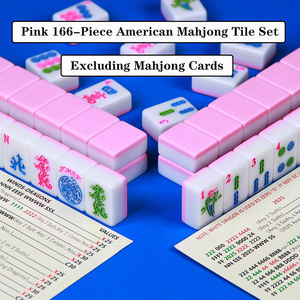 Juego de Mahjong Americano de 166 Fichas Rosas y Blancas de 1.2 Pulgadas con Logotipo Personalizado y Empaque - Product Image 4