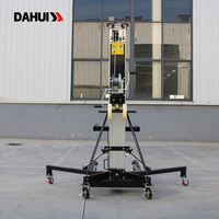 Plataforma Elevadora Manual de Aleación de Aluminio de Alta Resistencia DAHUI, Tipo Mástil, Capacidad de 250 kg, Ruedas de Poliuretano para