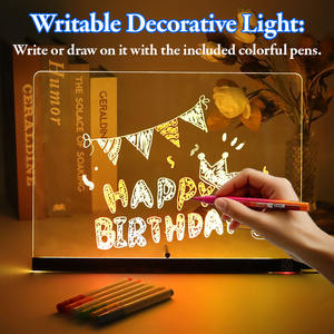 बेडरूम के लिए 3 डी संदेश बोर्ड लैंप के साथ रचनात्मक टेबल लैंप के साथ एलईडी रचनात्मक टेबल लैंप - Product Image 6