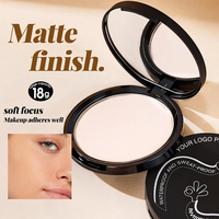 Poudre compacte à finition mate 18g, effet ultra-fin, effet flou, aspect sans pores, contrôle du sébum, anti-cernes, imperméable, longue durée