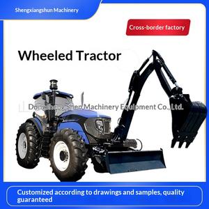 Tracteur à quatre roues à haute puissance bleu pour le commerce extérieur transfrontalier, peut être équipé de divers outils agricoles, motoculteur rotatif - Product Image 1