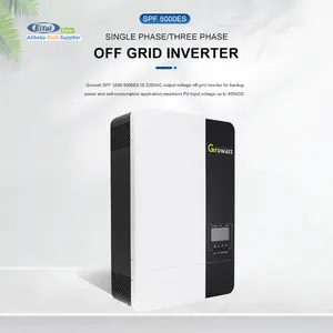 Growatt 6 adet maksimum paralel 5Kva 10Kw kapalı ızgara güneş invertör Spf 5000Es 5000W 5Kva Offgrid invertör Ups ile