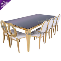 Meilleures ventes : Ensemble de mobilier décoratif pour hôtel, présentoir à gâteaux en verre avec plateau en acier inoxydable miroir pour mariage et fête