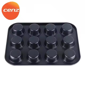 <span class=keywords><strong>Hot</strong></span> bán tùy chỉnh cốc bánh không dính thép nướng Ly Nhà ổ bánh nướng khay nhỏ cupcakes 12 ly Muffin khuôn mẫu - Product Image 2