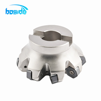 Tête de fraiseuse à face indexable BT50 à 6 cannelures, revêtement TiAlN, carbure 42HRC, marque BOSIDE, insert RPMT1204, outil de fraisage CNC D63-D160