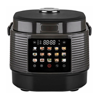 Autocuiseur Électrique Multifonctionnel en Acier Inoxydable 5L avec Affichage Numérique, Cuiseur à Riz Automatique et Cuiseur Vapeur, avec Tasse Mesureuse, pour Usage Domestique et Hôtelier