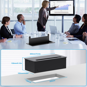 Caja <span class=keywords><strong>de</strong></span> Cables para Mesa, Multifuncional, Oculta, para Conferencias Multimedia, Enchufe Emergente <span class=keywords><strong>de</strong></span> Aleación <span class=keywords><strong>de</strong></span> Aluminio a Prueba <span class=keywords><strong>de</strong></span> Polvo - Product Image 4