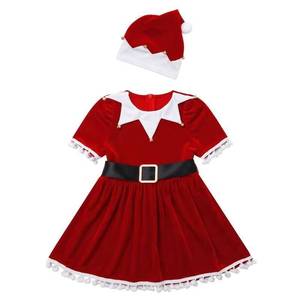 Hot Style Kids Girls Christmas Elf Claus Costume Santa Dress Cosplay Outfits Xmas Fancy Party Set - Product Image 5