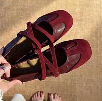 Chaussures plates Mary Jane rétro à double bride fine, bout rond, avec ceinture élastique, simples pour le quotidien, style ballerines, pour femmes