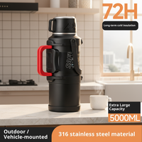 Thermos Shengyuan grande capacité en acier inoxydable 316, design classique, pot de voyage portable pour voiture, camping en plein air, vente en gros