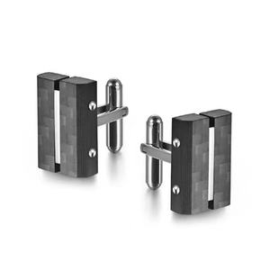 Fine gioiello minimalista completo camicia <span class=keywords><strong>gemelli</strong></span> quadrati punk <span class=keywords><strong>da</strong></span> <span class=keywords><strong>uomo</strong></span> in acciaio inox <span class=keywords><strong>gemelli</strong></span> neri - Product Image 1