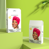 Boîtes d'emballage de bonnet de cheveux en satin de taille personnalisée et de conception libre Boîte de bonnet de cheveux en satin Boîte de rangement à large bande