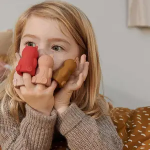 Marionetas de dedo de silicona, marionetas de dedo de animales coloridos, marionetas de animales divertidos, marionetas pequeñas encantadoras para niños