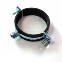 Collier de serrage métallique métrique robuste RK PCWR-07, boulon M8, support de tuyau réglable, boulons en acier galvanisé revêtus de caoutchouc