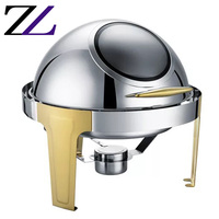 Service chauffant pour buffet de table, 4 pièces, plateau gn1/1, neuf, plats de gaufrage or, équipement de buffet d'hôtel, fournitures d'hôtel