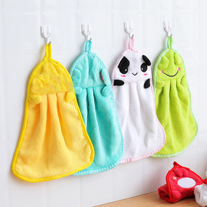 Microfiber Hand Towel Solid Color Rectangle Home Cleaning Cloth - Product Image 2