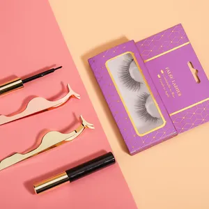 <span class=keywords><strong>Faux</strong></span> <span class=keywords><strong>cils</strong></span> <span class=keywords><strong>magnétiques</strong></span> 3D en vison synthétique avec eyeliner liquide – Collection Vendor Fluffy Lashes - Product Image 3