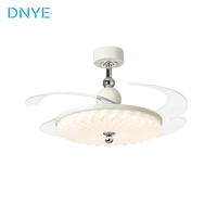 Ventilateurs de plafond de style crème moderne, adaptés aux salons, chambres à coucher, salles à manger, ventilateurs de plafond intelligents invisibles