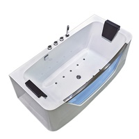 Baignoire Spa Jacuzzi Moderne Zevana 1,6m/1,7m en Acrylique, Design Autoportant Écologique, Massage à Jets d'Air pour Villa, 2 Personnes
