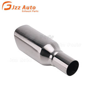 Tubo De Escape Do Carro Preto Gloss 54mm Entrada 90*85mm Retângulo Inclinação Tomada Universal Dicas De Escape Modificação Tail <span class=keywords><strong>Pipe</strong></span> Dica Silenciador - Product Image 4