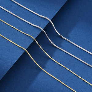 Collar <span class=keywords><strong>de</strong></span> Cadena Cubana <span class=keywords><strong>de</strong></span> Plata S925 Chapada en Oro <span class=keywords><strong>de</strong></span> 14K al por Mayor, Corte <span class=keywords><strong>de</strong></span> Diamante, Diseño <span class=keywords><strong>de</strong></span> Hueso <span class=keywords><strong>de</strong></span> Anís, Romántico, para Regalo <span class=keywords><strong>de</strong></span> Mujer u Hombre - Product Image 2