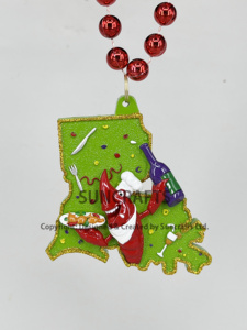 Collar de cuentas de Mardi Gras Medallón de cara de comedia <span class=keywords><strong>y</strong></span> tragedia para Mardi Gras Carnival Throws PST2236/1233 - Product Image 2