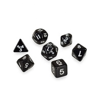 Jouet en plastique de dés de jeu polyédrique multicolore de souvenir personnalisé de 7 pièces de haute qualité et coffret cadeau de style classique