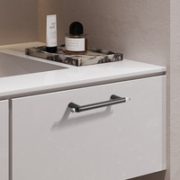 Kenop Lemari dan Gagang Laci dari Paduan Seng dengan Lapisan Tembaga Brushed dan Turquoise Putih untuk Kamar Mandi, Lemari, dan Sideboard Kontemporer