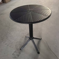 Table de bistrot ronde en plastique HDPE pour café, restaurant, hôtel, utilisation en extérieur, mobilier commercial moderne