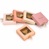 Emballage de luxe personnalisé pour cils, vente en gros, marque privée, conception gratuite, boîte vide mignonne pour cils, rose