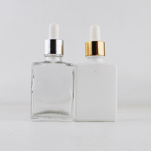 Botella de Vidrio Cuadrada con Gotero de 30ml/50ml con Logotipo Personalizado, Tapa Dorada/Plateada, Botella para Suero Facial para el Cuidado de la Piel - Product Image 3