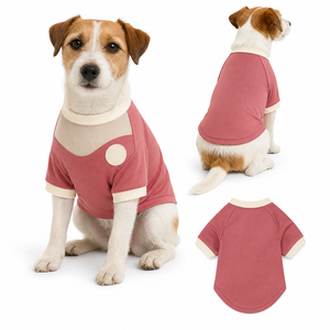 Cute Solid Color Cotton <b>Dog</b> T-Shirt Simple Style Comfortable All Seasons Pet <b>Clothes</b> for <b>Dogs</b> - Product Image 1