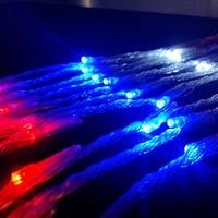 Guirlande lumineuse LED en cascade, colorée, imperméable, pour extérieur, décoration de Noël, matériau PVC, lumière LED à brancher