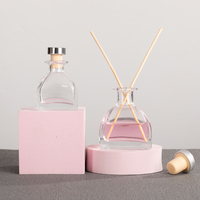 Bouteille diffuseur d'arômes vide 100 ml en verre pour diffuseur à bâtonnets, décoration bien-être, avec bâtonnets