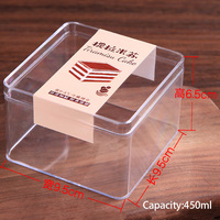 Emballage de cuisson transparent Boîte à pâtisserie carrée Sandwich en plastique Tiramisu Dessert Boîte à gâteau Récipient alimentaire jetable personnalisé