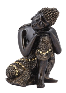 Handcrafted Resin <b>Buddha</b> Statue Feng Shui Home Decor Indoor Tabletop <b>Ornament</b> Living Room Art Piece 100% Handmade - Product Image 2