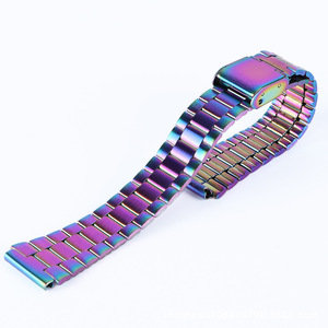 Bracelet en métal classique 18 mm à trois maillons en acier inoxydable pour montre <span class=keywords><strong>CASIO</strong></span> Royal AE1200, petit bracelet pour homme – Vente flash - Product Image 1
