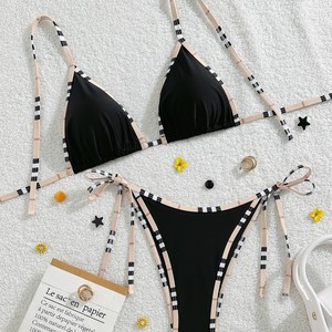 Traje de baño transfronterizo, bikini triangular de dos piezas, estilo europeo y americano sexy, comercio exterior - Product Image 5