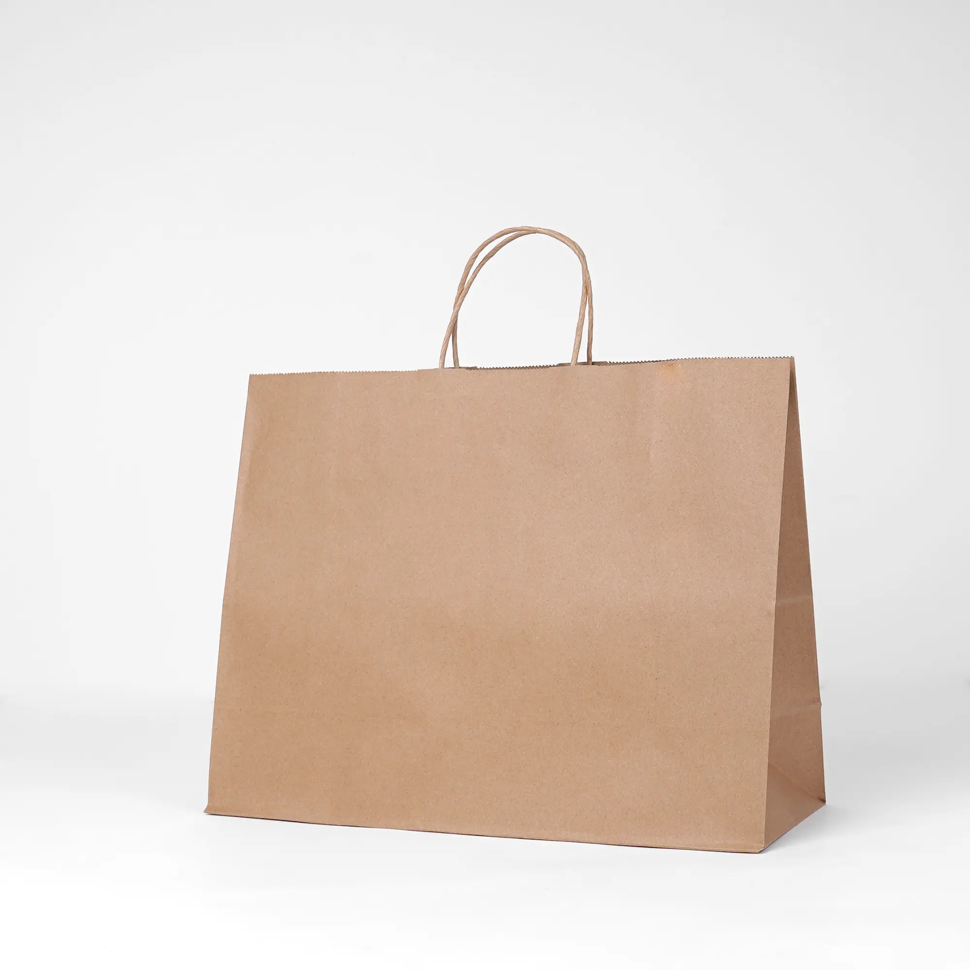 Bolsa de papel kraft embalaje regalo compras bolsa de papel Kraft con asa fábrica personalizada biodegradable