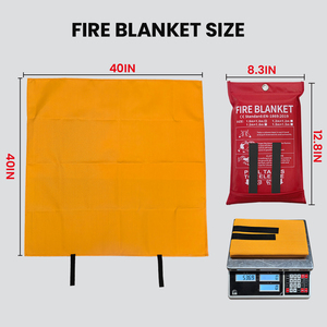 Coperta Ignifuga in Fibra di Vetro Hua Rui Certificata <span class=keywords><strong>EN1869</strong></span> 1x1m Rivestita in Silicone HT 550-1100 ° Coperta Antincendio di Emergenza per la Casa - Product Image 3
