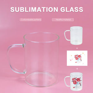 Tasse en verre imprimé avec Logo personnalisé, pour le café au lait, le thé ou le lait, avec poignée, bonne qualité, vente en gros, 1 unité - Product Image 3