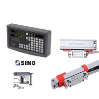 Systèmes de lecture numérique DRO à 2 axes SINO SDS6-2VF avec encodeur à règle linéaire en verre, kit DRO et règle numérique à grille KA300 pour machine de fraisage