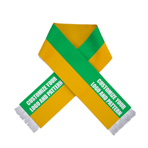 Bufanda de bandera nacional personalizada al por mayor directa de fábrica, bufanda de fútbol con borla de varios colores - Product Image 6