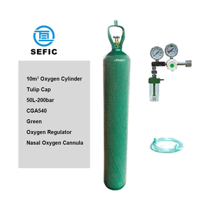 Xuất Khẩu Sang Peru Chứng Nhận ISO 50L W/P 200BAR 10M3 Xi Lanh Oxy Với Bộ Điều Chỉnh - Product Image 3