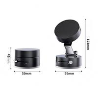 Support de téléphone portable universel magnétique à double face en ABS avec ventouse pour pare-brise de voiture, fixation mains libres