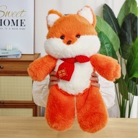 Running peluche peluche renard lapin ours en peluche Panda avec écharpe peluche animaux