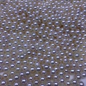 Perles d'eau douce rondes brillantes de qualité AAA, perles blanches auto-élevées, granulés, 3-13 mm, semi-poreuses, lot - Product Image 5