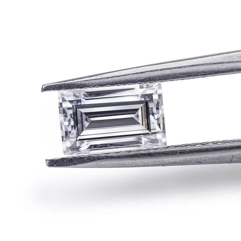 Vente en gros DEF Moissanite diamant taille baguette 1x1.5mm à 3x5mm prix par carat Lâche Moissanite VVS1 diamant pour collier