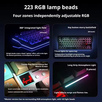 Clavier de jeu mécanique sans fil Aula F87 PRO V2 10000mAh 8K Polling Tri-mode SOCD/MT/TGL Hot-Swap TKL Gasket Crème RGB