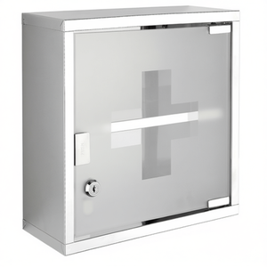 Gabinete de Farmacia de Acero Inoxidable Cromado de 27 x 28.5 x 12 cm con Cerradura para Montaje en Pared - Product Image 3